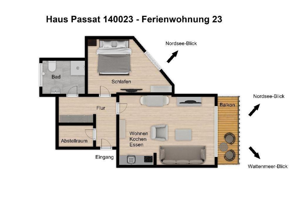 Haus Passat Ferienwohnung 23 Wangerooge Εξωτερικό φωτογραφία
